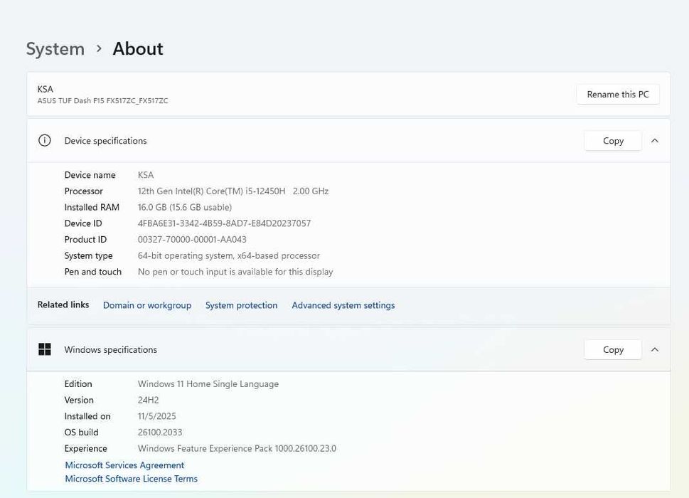 Игровой ноутбук ASUS F15 FX517ZC
