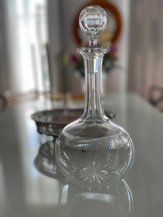 carafa decantor cristal Victorian  anglia 1880 lucrata superb de mana