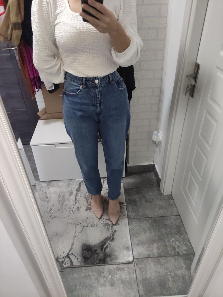 Blugi mom fit H&M