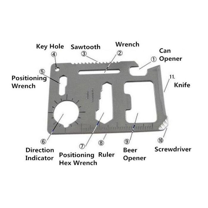 Джобно ножче за къмпинг, Мулти Инструмент 11 в 1