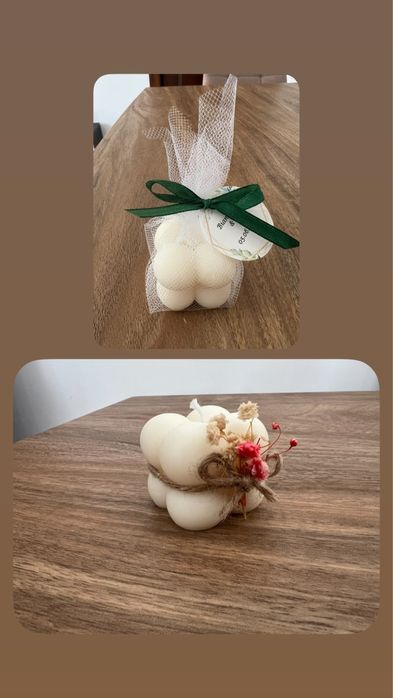 Marturii nunta/botez din ceara de soia, parfumate