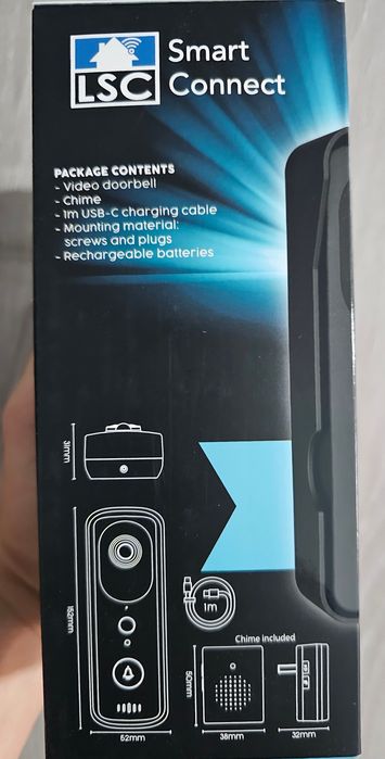 Sonerie Smart LSC Sigilată cu Wi-Fi și acumulator