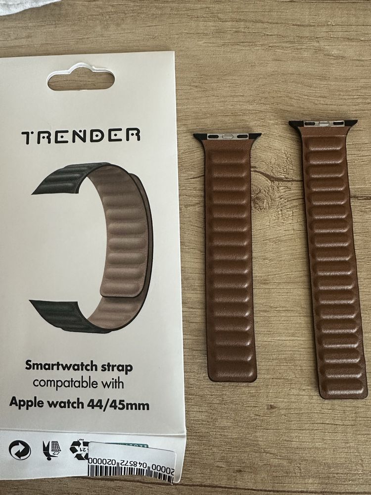 Магнитна каишка от еко-кожа TRENDER, съвместима за Apple 44/45mm