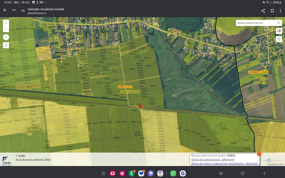 Teren de vinzare Gradistea jud Ilfov