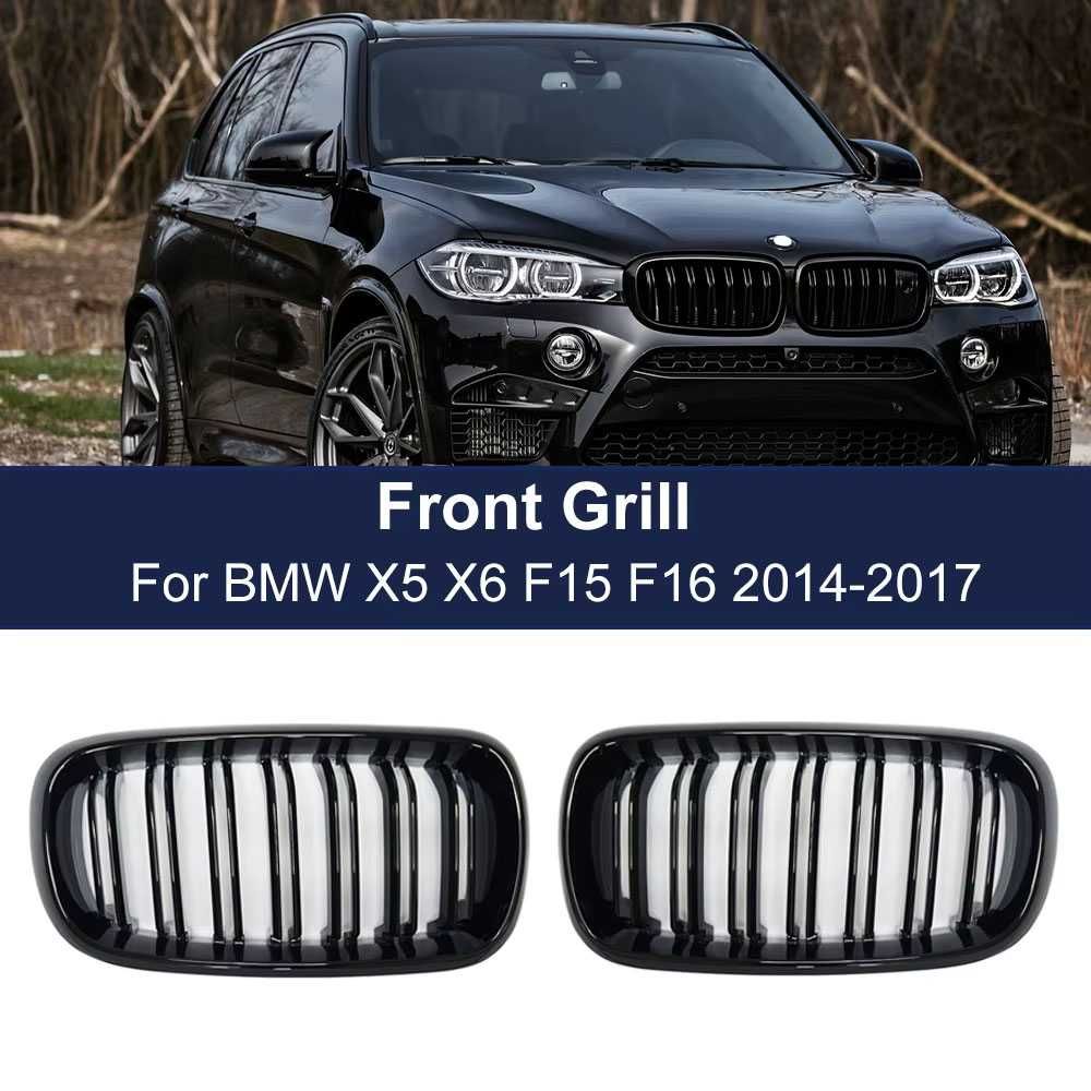 Бъбреци с двойни ребра черен лак за BMW Серия X5 F15 F16 2014 до 2017