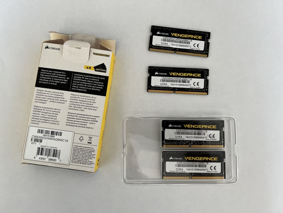 Kit memorie Corsair 4x16GB DDR4 SODIMM 2666MHz CL18  Garantie