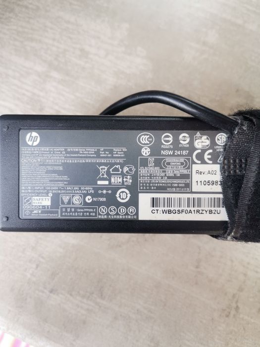 Оригинално зарядно устройство за лаптоп HP PPP009L, 65W, 18.5V