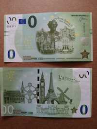 0 (нула) евро сувенирна банкнота.