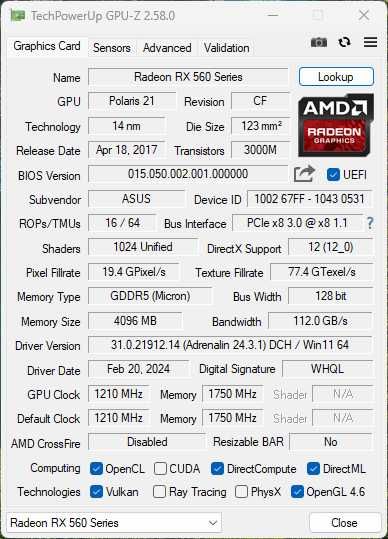 Продам Radeon RX560 4Gb