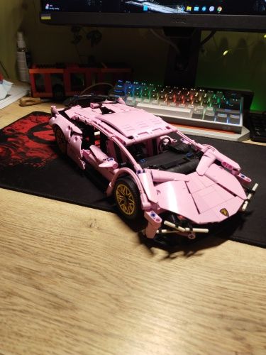Сглобяема Количка Lamborghini Розова Ламборджини