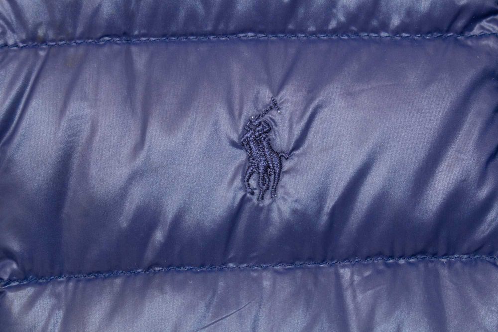 Polo Ralph Lauren оригинално пухено яке за момиче синьо пеплум стил 7г