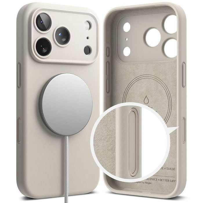 Калъф ringke silicone magnetic magsafe за iphone 17 pro max в цвят sto