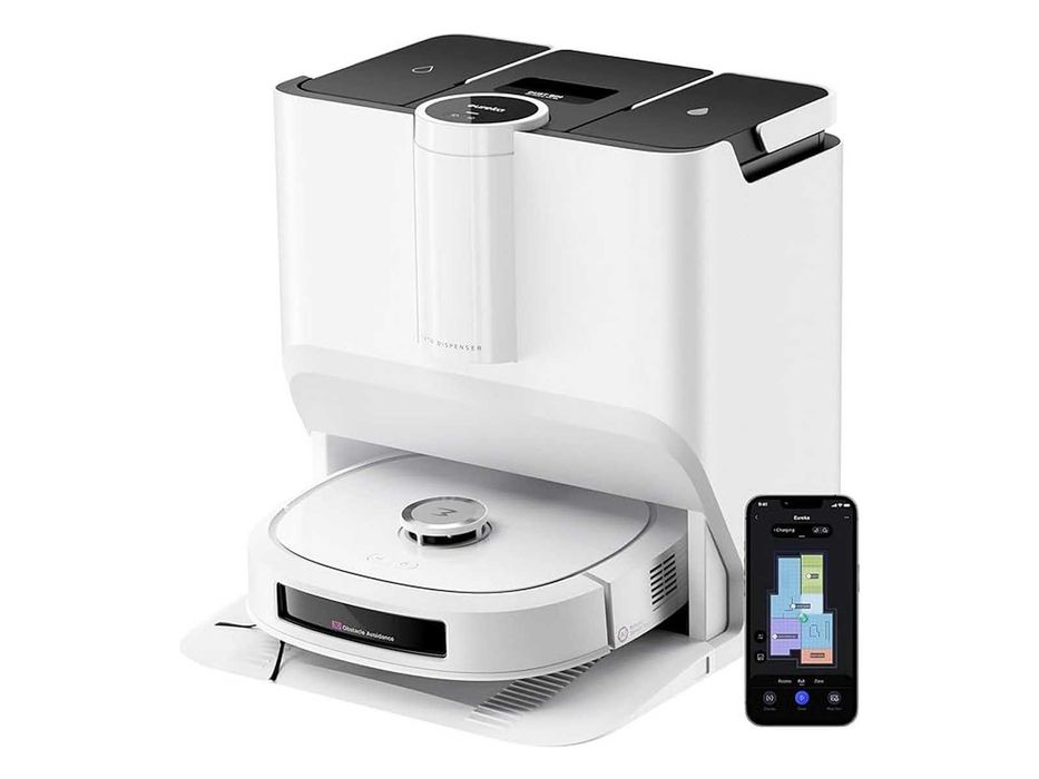 Прахосмукачка робот Eureka J20 (Бял) RollRenew моп 8000Pa