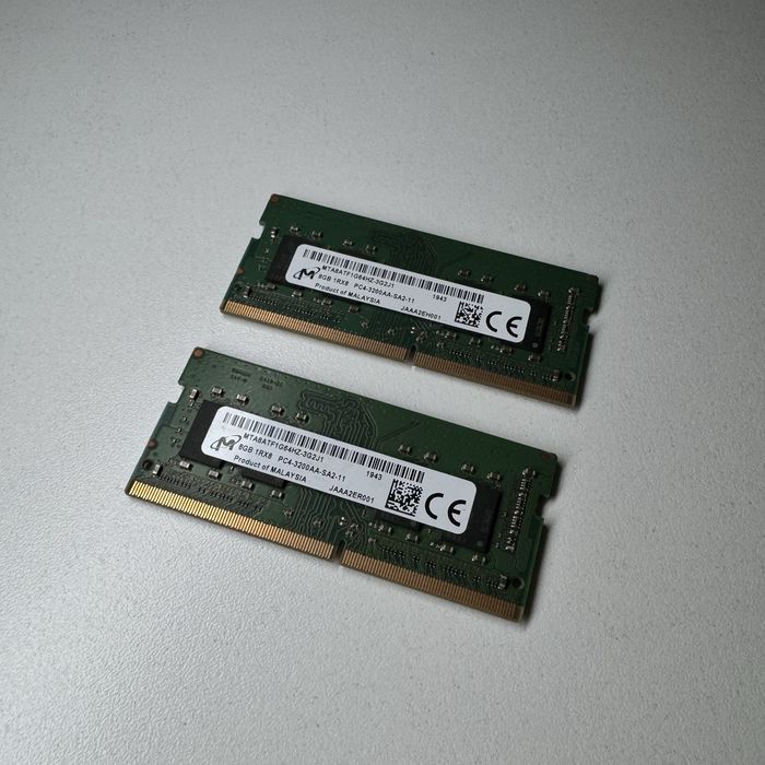 Оперативная память 16GB DDR4 3200MHz (Micron) — отличное состояние