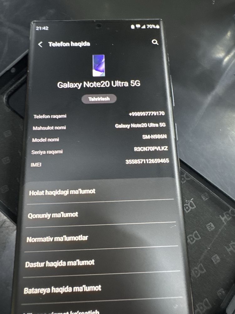 Samsung not 20 ultra 5G
