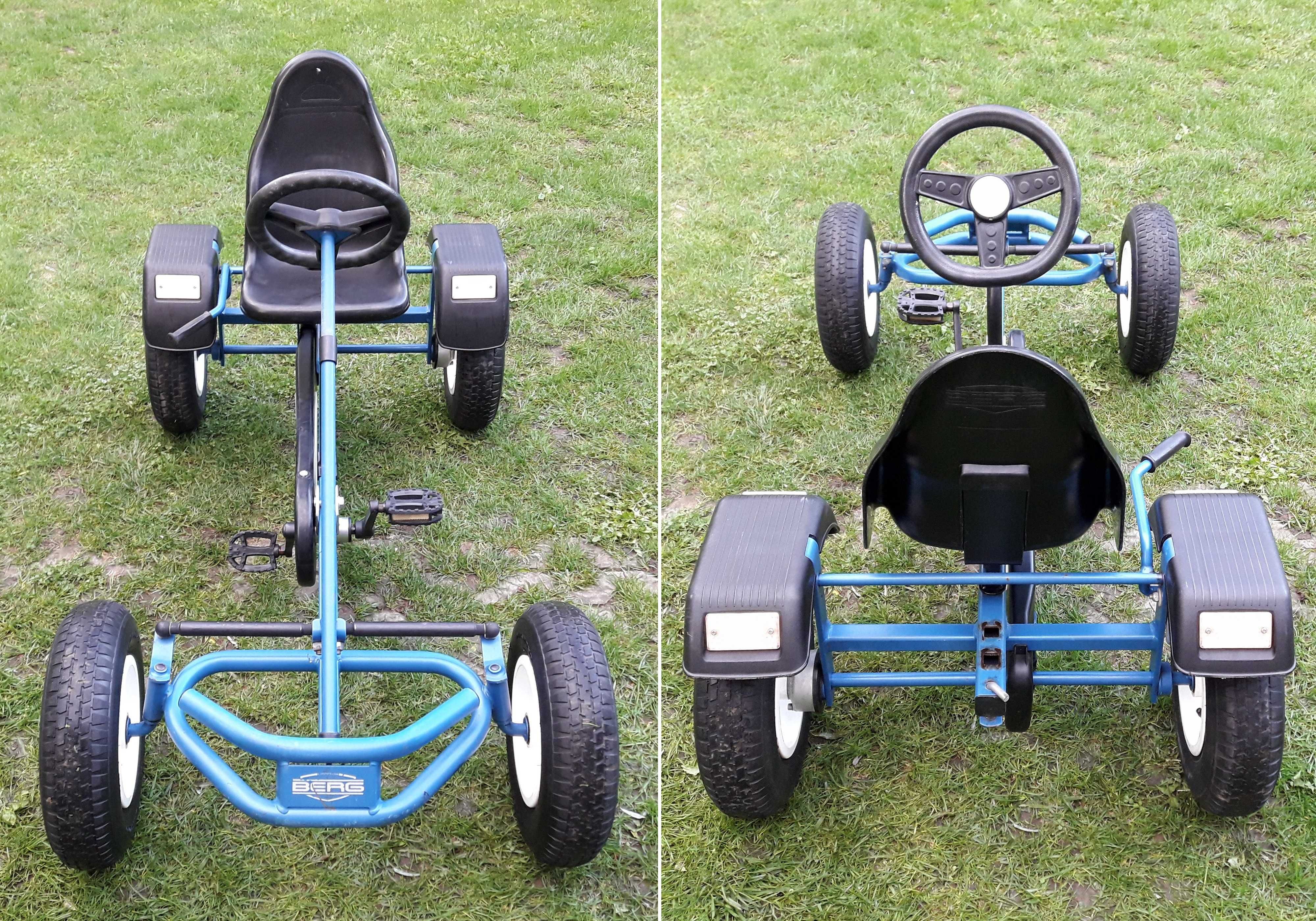 Cart (Kart) cu pedale pentru copii/adulți Berg Extra AF - albastru/alb