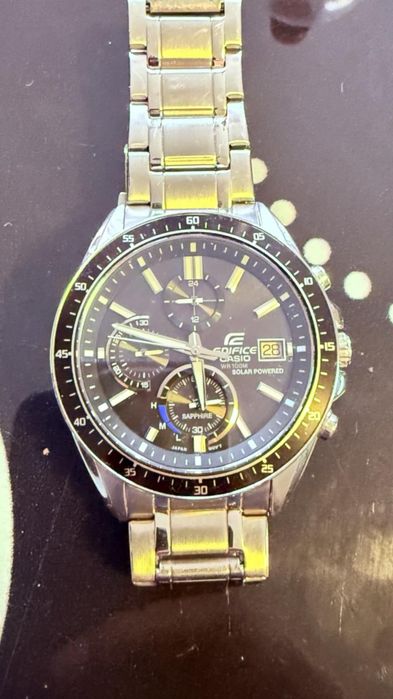Casio Edifice Solar Sapphire – хронограф, 100м водоустойчив