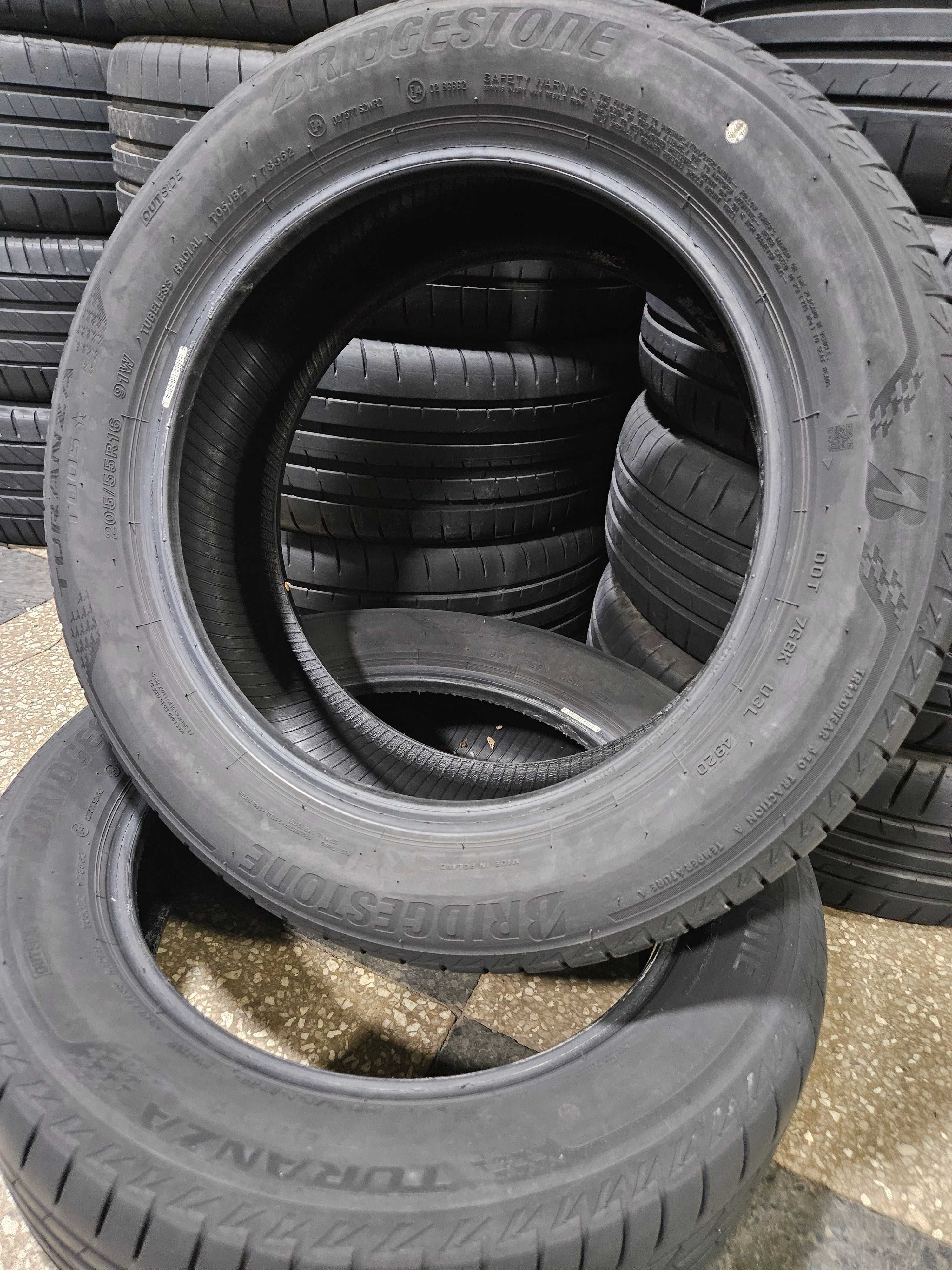 2бр 205/55/16 BRIDGESTONE 7мм грайфер дот:4920г безплатен монтаж