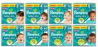 Бебешки пелени (памперси) - Pampers Baby-dry - различни размери.