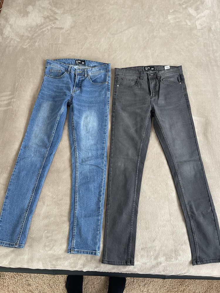 2 perechi de blugi skinny Sinsay elastici de barbati marime 30