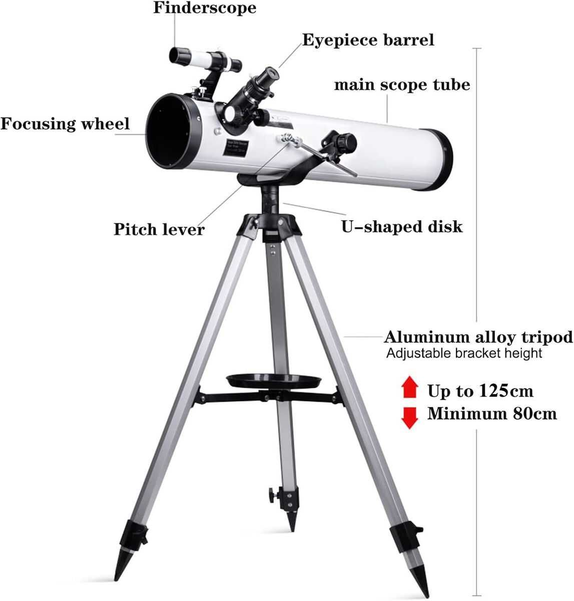 BELONA Астрономический телескоп 35X-875X Рефлекторный Teleskop