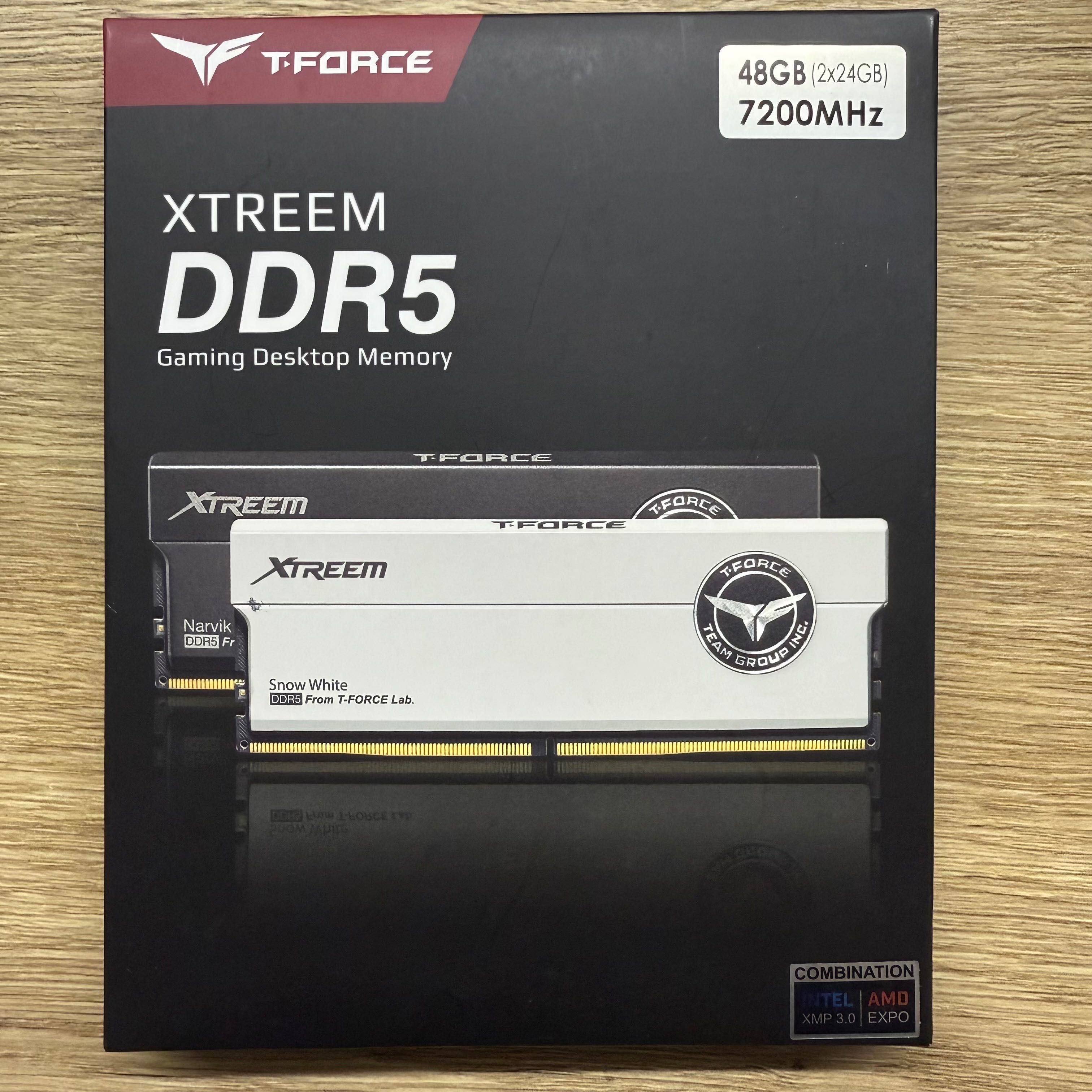Новая оперативная память DDR5, 48гб, 7200MHz CL 34, T-Create XTREEM