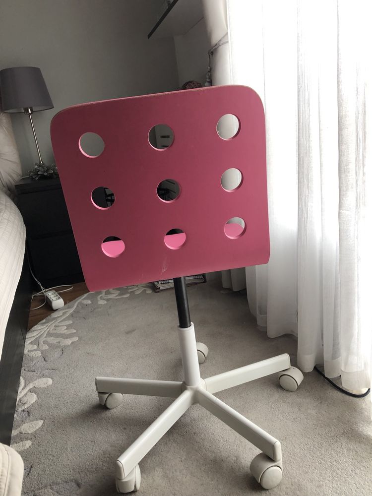 Scaun  birou Ikea roz