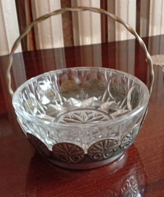 Сахарница конфетницы мельхиоровая советская