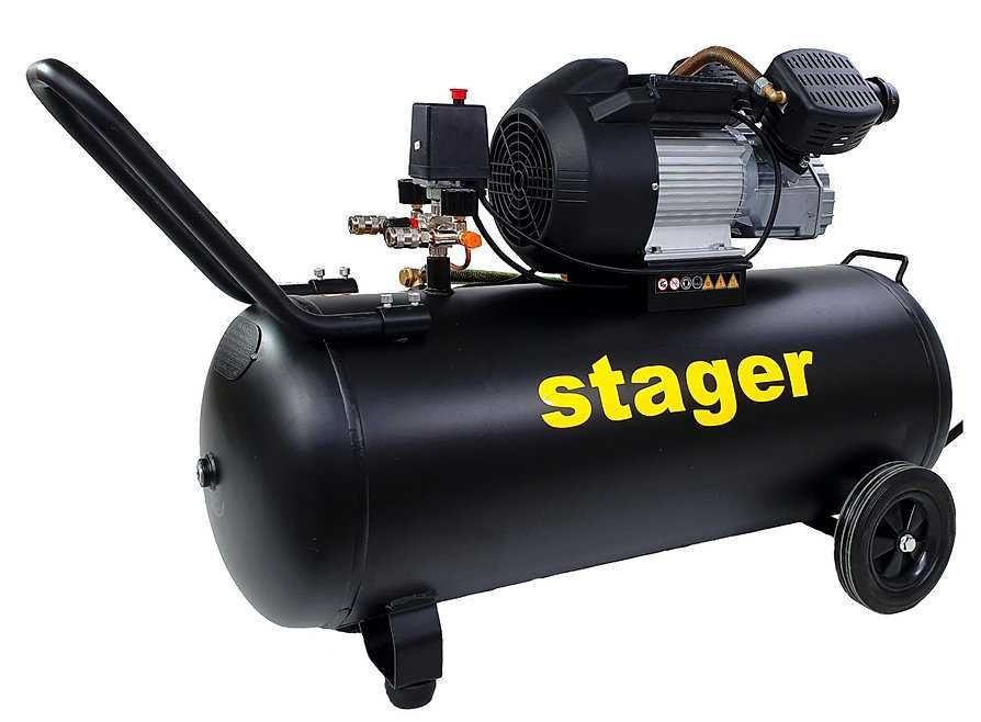 Compresor aer Stager HM3100V-10, 100L, 10bar, 356L/min, monofazat