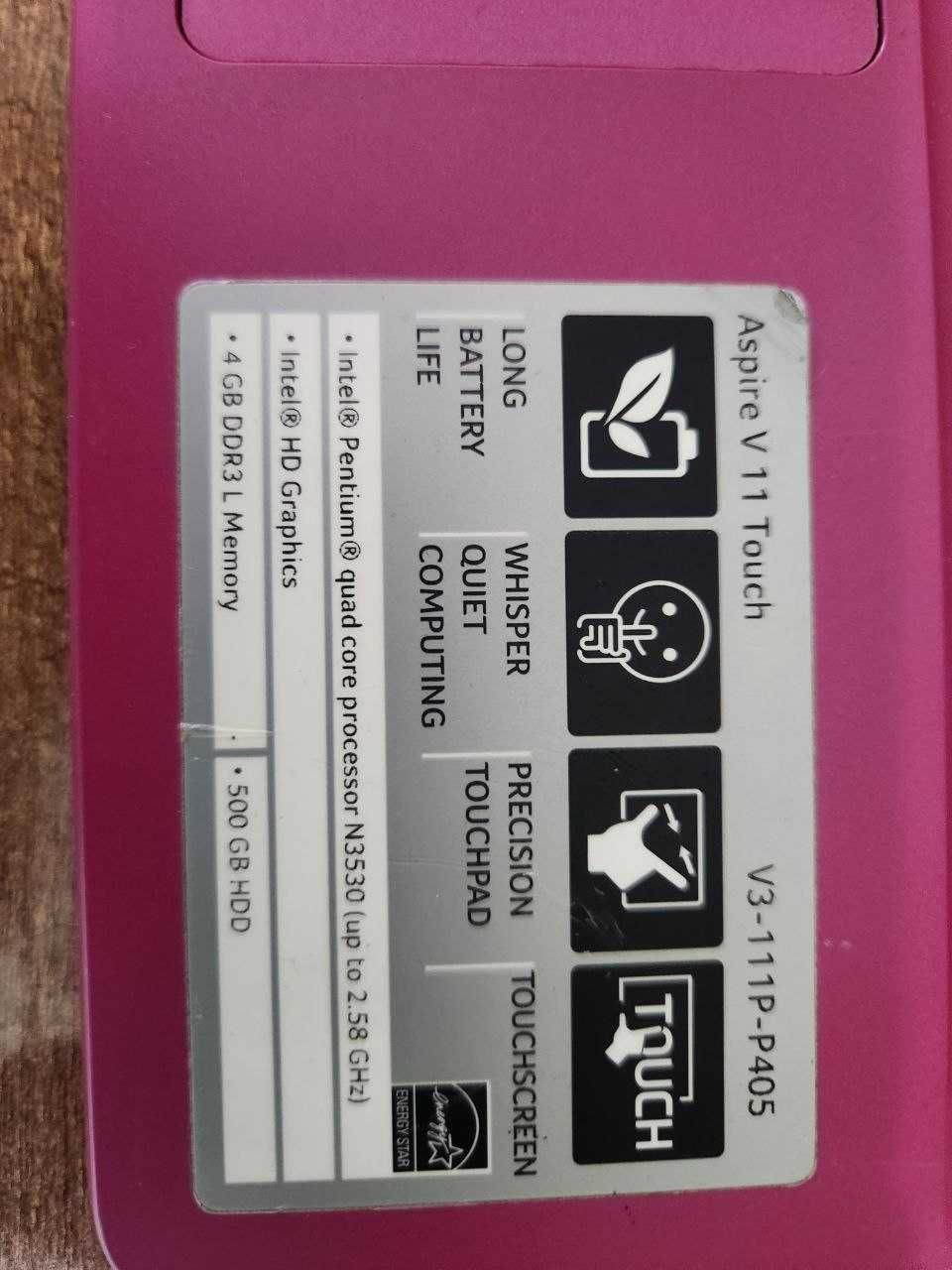 Продается ноутбук Acer aspire v3-111p