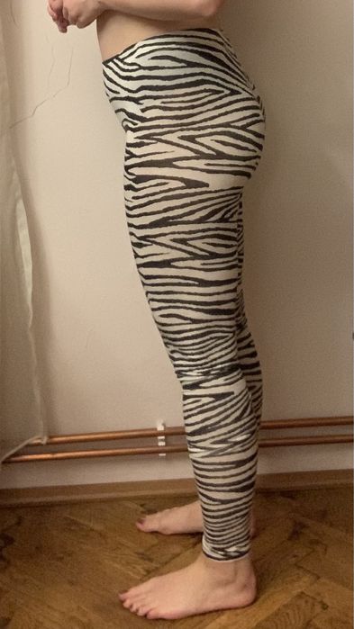 Colanți cu imprimeu zebră