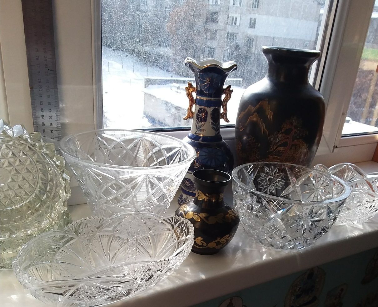 Продам вазы хрустальные Чехия