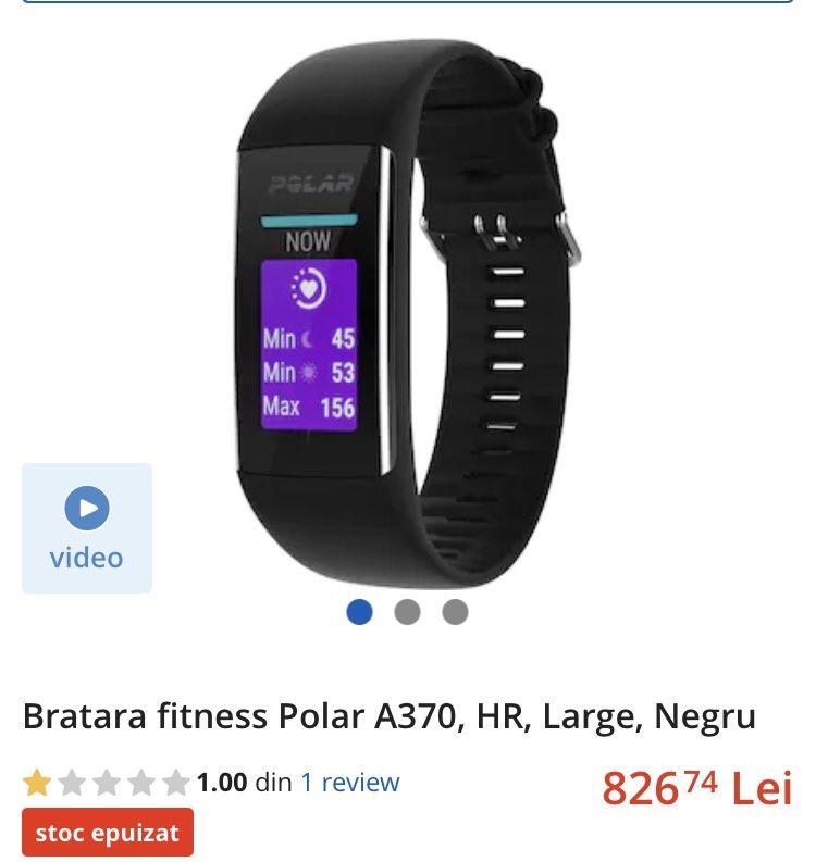 Bratara finess polar a370