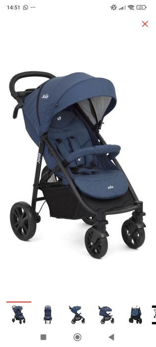 Коляска прогулочная Joie Litetrax 4, синий цвет