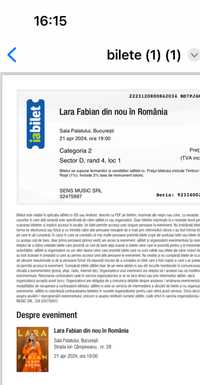Bilet Lara Fabian 21 Aprilie