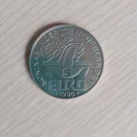 Монета 5 евро Нидерландия от 1996