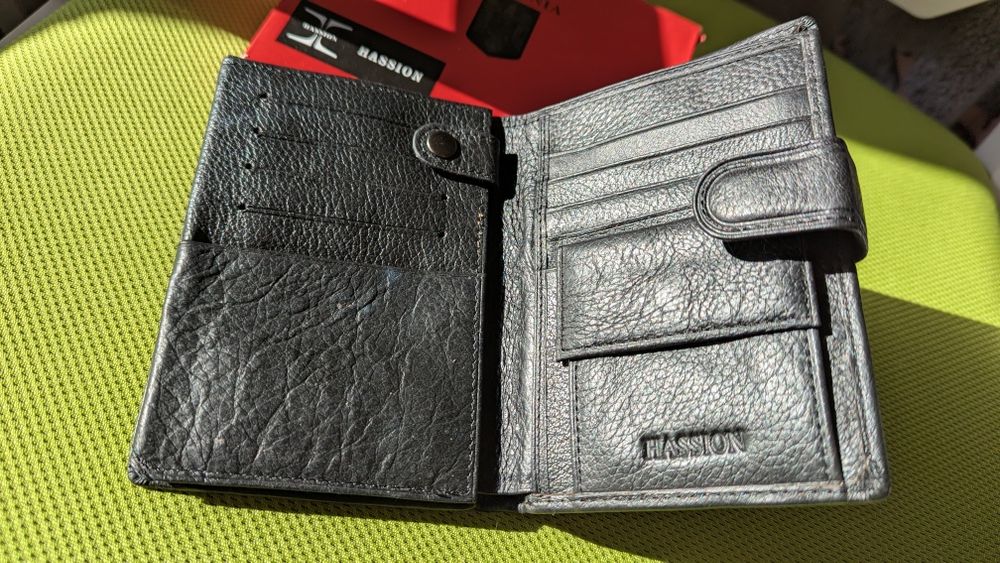 Portofel piele HASSION - 1030 negru