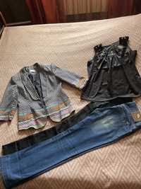 Продам  одежду ( 2 джинс, жакет , топик )44-46 размер