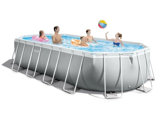 Басейн Prism Frame Oval, Сглобяем, Intex, 610 х 305 х 122 см, трислоен