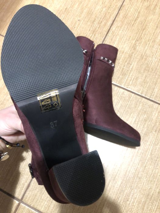 Ghete femei burgundy marime 37