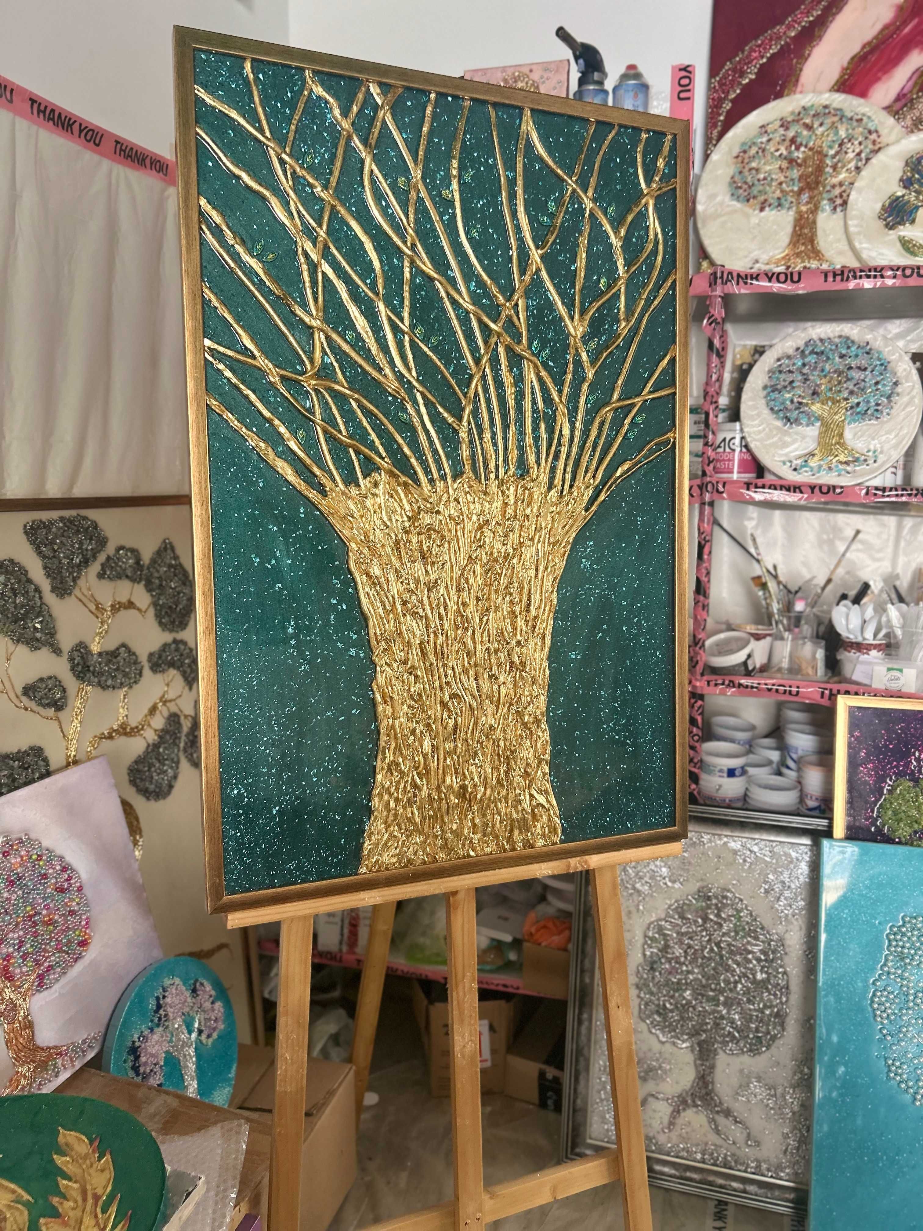 Whispering Branches + LED + Gold рамка + Сертификат + Лукс Опаковка