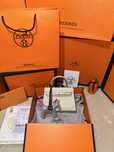 Geanta Hermes Kelly 19cm Crem/Piele naturala 100%/Punga/Cutie Hermes
