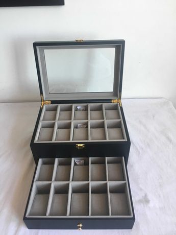 Cutie Caseta Depozitare pentru 20 Ceasuri lemn – cadoul ideal. SIGILAT