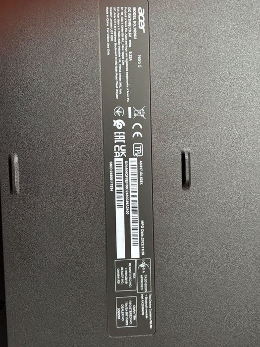 Laptop Gaming Acer Nitro model AN517-54-529X 17,3 INCH