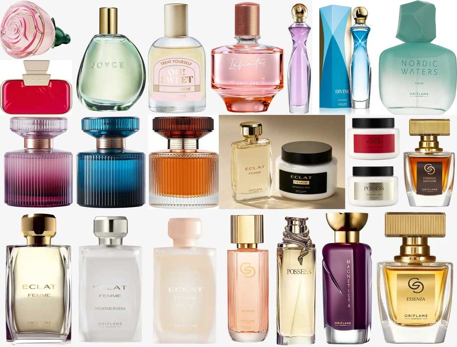 ORIFLAME-Amber Elixir,Divine,Eclat,Infinita,Giordani
