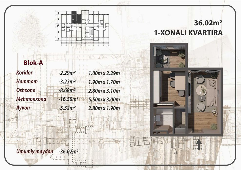 Новостройка! РАСРОЧКА НА 32 МЕСЯЦА ,по 16 млн.(XS)