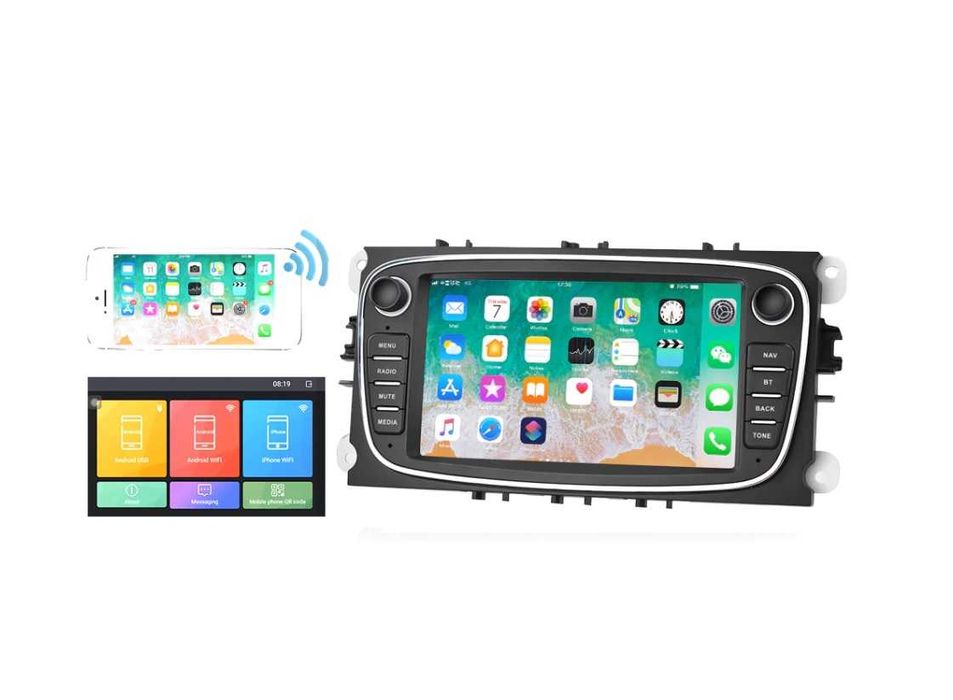 Dvd ford, navigatie ford, player auto ford, usb, radio, dedicat, Gri