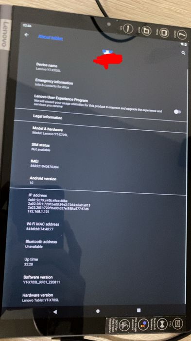 Tabelta Lenovo Yoga smart tab YT-X705L(mai jos mai multe detalii)
