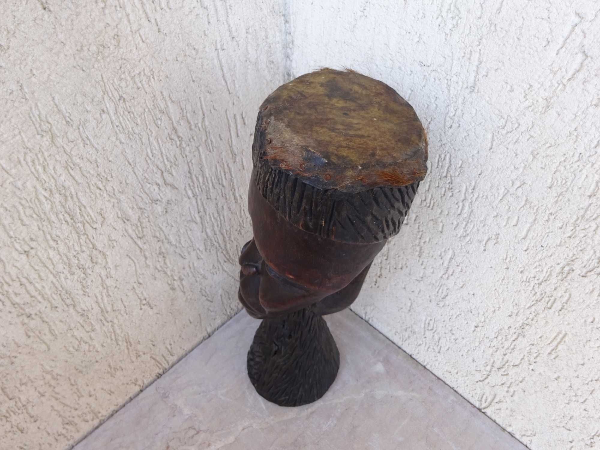 Toba africana tribala veche/ Rar instrument muzical sculptat in abanos