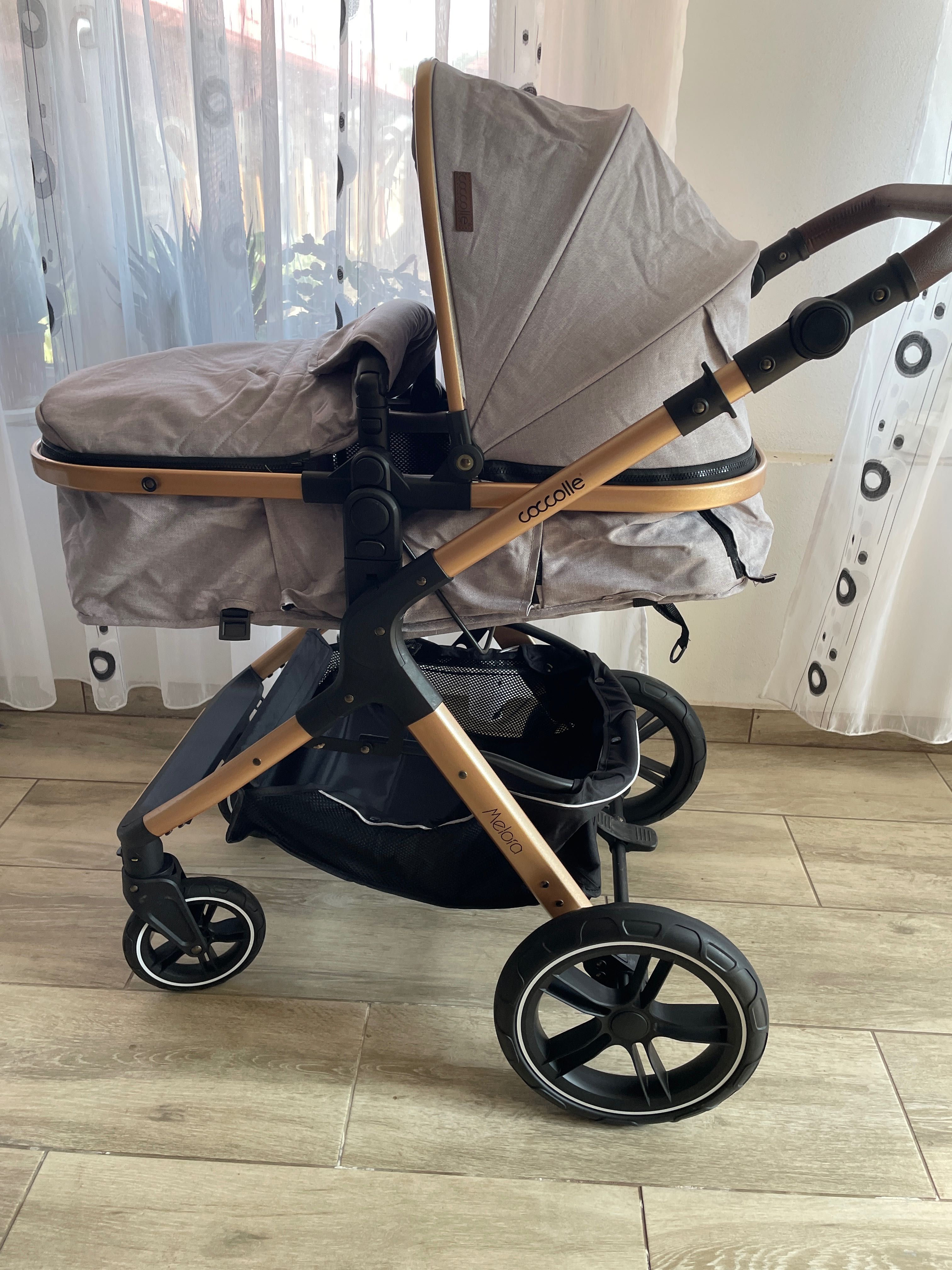 Cărucior pentru copii Coccolle Melora Moonlit Grey 3 în 1
